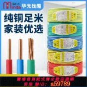 曜品匯 【台灣公司 可打統編】華光純銅電線家用國標BV1.5/2.5/4/6平方線銅芯電線單芯家裝電線