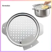 Gonnalaa Spaetzle Maker 蓋子帶刮刀隔熱手柄不銹鋼麵條過濾器用於鍋碗瓢盆高效排水廚房工具餃子機