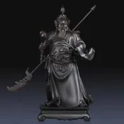【樸緻精品】關聖帝君 義薄雲天 法像莊嚴 關公神像 木雕擺件 黑檀木（GA-4863）