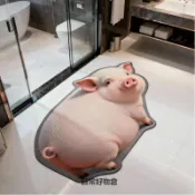 免運 臺灣出貨🌸卡通防滑硅藻吸水地墊衛生間浴室門口腳墊門口地毯洗手間家用批發1014