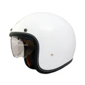 【THH】贈抗UV鏡片 安全帽 T-383A+ 白 亮面 內置墨鏡 復古帽 半罩帽 3/4 383｜耀瑪騎士