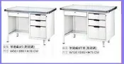 【利源有店面】全新 台灣製《附鎖/附玻璃/鋁邊》半港桌3尺 90X60公分 辦公桌 電腦桌 書桌 業務桌 鋼製桌 工作桌