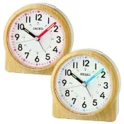 【SEIKO 精工】滑動式靜音秒針 嗶嗶聲 夜光防貪睡鬧鐘-2色可選 送禮 禮物(QHE210B/QHE210Y/速)