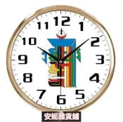 【免運】十相自在朗久佛教咒輪鎮宅風水掛鐘12寸圓形時鐘大氣辟邪 『』fl