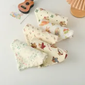 商檢合格 加大純棉小方巾 紗布手帕 幼稚園有掛鉤手帕 可挑款