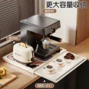 🎉桃園髮貨✈️咖啡機置物架家用客廳茶包收納盒臺麵茶具專用放置櫃放杯子陳列架