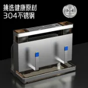 huangjinlang 【304不鏽鋼】刀架 廚房置物架 壁掛式收納架 菜刀架 砧板架 筷子筒 多功能一體收納 瀝水通風 免打孔安裝 廚房神器