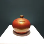 【奕臣陶藝】迷你漆器 (金紅) 橘紅色漸層♡聚寶甕♡沉水馬達、風水滾球、流水器、石來運轉、居家風水、年節禮品