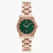 大高雄鐘錶城 EMPORIO ARMANI 亞曼尼 AR11639 Mia 復古不鏽鋼女腕錶 綠面 32mm｜樂天領券現折★全館特惠中★指定刷卡回饋10%