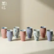全球選品1館 生活百貨 唐宋原礦色釉陶瓷手繪茶杯功夫茶具家用聞香杯單杯品茗杯杯子