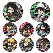 進擊的巨人動漫徽章 Attack on Titan利威爾兵長艾倫三笠Q版吧唧N[葡東動漫]