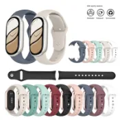 XIAOMI MI 適用於小米手環 11 / 10 運動矽膠錶帶適用於智能手環 11 10 NFC 9 8 金屬適配器錶