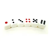 【光南大批發】單面骰子（6入白-14mm）#單面骰子 #盲公骰 #21點骰子 #一面骰子 #光頭骰子 #骰子