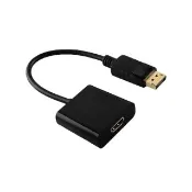 【百寶屋】Displayport公 對 HDMI母 訊號連接線黑/15cm