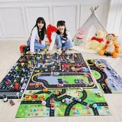 【台灣道路場景 玩具車墊 1:64 台灣製】模型車地墊 遊戲地墊