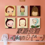 台灣發貨【免運】（附有實拍圖）北歐裝飾畫 夢遊娃娃 奈良美智 ins風 居家裝飾 客廳掛畫 房間佈置 壁貼壁畫 無框畫