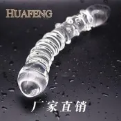 臺灣現貨48h出貨丶水晶陽具雙頭龍女用拉拉自慰器 玻璃器具冰火棒 情趣用品