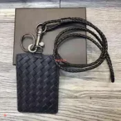 上新 真皮BV編織羊皮編織工作證卡套 豎款員工證件套 民航工牌掛脖繩 真皮胸卡掛繩 證件夾套 工作牌套 識別證掛繩 09