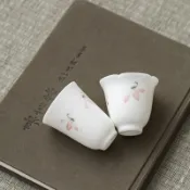 手繪 粉蘭 聞香杯 茶杯 主人杯 單杯 功夫茶具 高檔陶瓷 品茗杯 女用 禪風設計