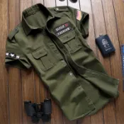 協貿國際日用品生活館 男士德國軍裝特戰服特種兵飛行員短袖襯衫男襯衣二戰美軍制服夏季