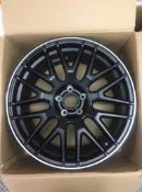 【A-217】 18吋鋁圈 類 AMG 原廠 18吋 5孔112 前後配 平光黑 BENZ專用 W204 W202