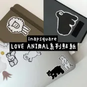 【韓國INAPSQUARE】現貨 LOVE ANIMAL系列 插畫貼紙 單張販售 𝗔𝗟𝗣𝗔𝗖𝗔韓國文創