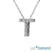 【Just Diamond】Love Words字母系列 18K金鑽石墜子-T(不含鍊)