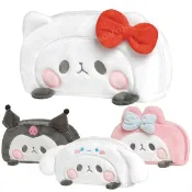 小禮堂 Sanrio 三麗鷗 x 麻糬熊貓 絨毛造型筆袋 (頭套款) Kitty 大耳狗 酷洛米 美樂蒂