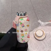🐽Peppa Pig🐽佩佩豬 粉紅豬小妹 佩佩豬娃娃 小豬佩奇保溫杯吸管大容量夏季咖啡杯保冷水杯日韓牛奶杯不銹鋼 VHZ