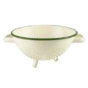 【HOTAI購】【西班牙 ibili】雙柄琺瑯瀝水籃(綠22cm) | 瀝水盆