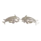 【DOKODEMO】Georg Jensen 海豚 925 純銀耳環 銀色 0014 [二手]