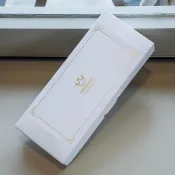 白色典雅生巧克力8粒裝包裝盒20*8.2*3.4cm可撕盲盒,巧克力盒,餅乾盒 糖果盒西點盒1個30元.禮品盒,點心盒