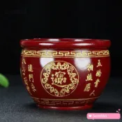 【臺灣出貨】百福缸 硃砂百福缸 招財進寶 聚寶盆 米缸 百福聚寶盆 招財小物 招財擺飾 招財擺件 流水聚寶盆 擺飾