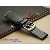 【時間探索】 軍錶.運動錶- 手工限量仿舊瘋馬皮款錶帶 ( 22mm.21mm.20mm.19mm18mm )