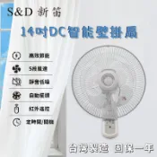 【S&D新笛2121RD】[免運x現貨秒出x發票] 14吋DC馬達遙控壁扇-附遙控器-原廠保固一年-台灣製造-省電靜音