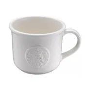 【忠實第紫雲軒】[星巴克]浮雕女神馬克杯 白色(瓷，STARBUCKS，可以自用、送禮、陳展、收藏)