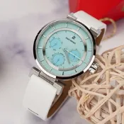 ISSEY MIYAKE 三宅一生 W mini系列 湖水藍日曆手錶 開學購物季 送禮首選-39mm(NYAB703Y/VD75-0030G)