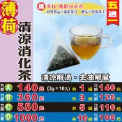 蔘大王 【薄荷清涼消化茶】✔去油解膩▪調整體質▪幫助入睡▪降火氣▪買5送1║相關產品：花旗蔘茶 枸杞子 新疆大紅棗 黃金椰棗 台灣生機菊花 黃金羅漢果 仙草茶 黑桑葚#HC17