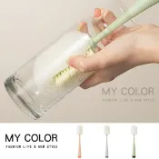 Mycolor 清潔刷 奶瓶刷 杯刷 海綿刷 長柄杯刷 菜瓜布 刷子 尼龍刷 鬃毛刷 長柄刷 二合一可替換杯刷♚MY COLOR♚【R022】