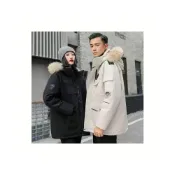(店+) 羽絨外套男女款防寒鋪棉外套防風防水保暖外套冬季麵包服大尺碼羽絨服休閒連帽運動外套禦寒登山服發熱雪衣外套大衣大毛領羽絨衣