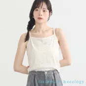 earth music&ecology 素面/碎花雙肩帶短版羅紋背心(01000684000)