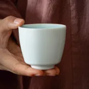 喜挖2店 五大名窯陶瓷茶杯定窯主人杯大單杯功夫茶具聞香杯直身杯禮品