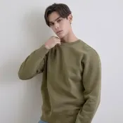 【GIORDANO 佐丹奴】男裝素色加絨大學TEE Urban Casual Stroll系列(21 馬提尼綠)