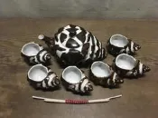 特價 宅配免運 WH17574【四十八號老倉庫】全新 早期 台灣 海螺 貝殼 茶具組 茶壺組 500cc 1壺6杯價