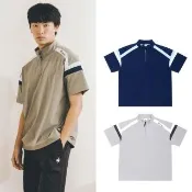 【LE COQ SPORTIF 公雞】防潑水短袖立領上衣 男款 3色 LWX21046