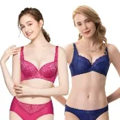 【Swear 思薇爾】買一送一2件組花悅系列B-F罩蕾絲包覆女內衣(2色各1)