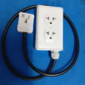 (台灣批發)双聯T型插座220V電壓4000W 延長線 完美替用冷氣插座 T型插座轉T型双母插座T型H型一型插頭都可使用