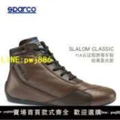 寶島萬象百貨 [優惠不間斷]真皮正品SPARCO賽車鞋FIA認證F1汽車騎行卡丁摩托機車靴運動男女