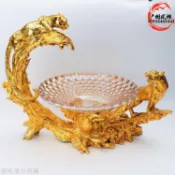 💐【擺盤架子】KTV豹子果盤樹脂創意果盤架底座酒吧茶幾專用金錢豹擺盤架子-很哇塞
