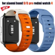 XIAOMI MI 彩色矽膠錶帶兼容 Redmi watch 4 錶帶適用於小米 Mi Band 9/8 Pro 替換手